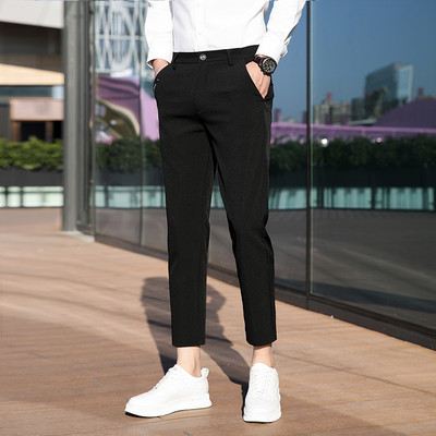 Pantaloni bărbați cu dungi cu lungimea de 9/10 - mai multe culori