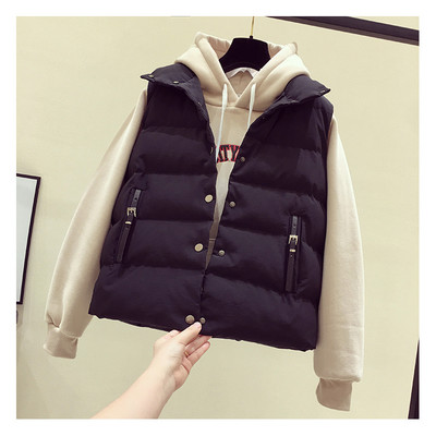 Vesta de dama cu nasturi si buzunare cu decor metalic