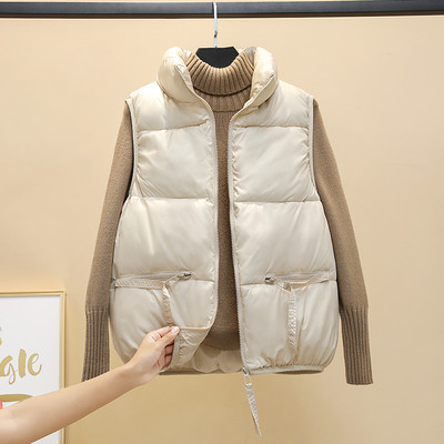 Vesta de iarna moderna pentru femei cu fermoar