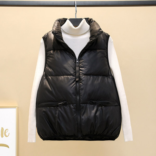 Vesta de iarna moderna pentru femei cu fermoar