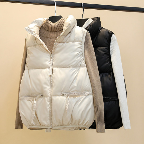 Vesta de iarna moderna pentru femei cu fermoar