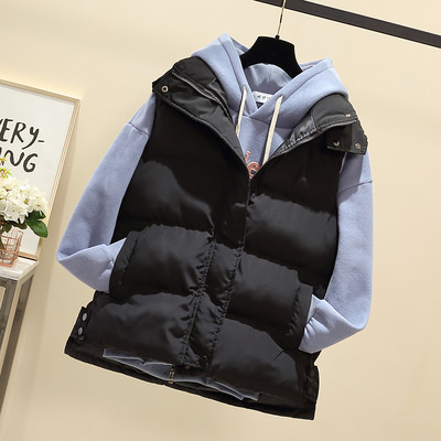 Vesta de dama cu nasturi si buzunare in doua culori