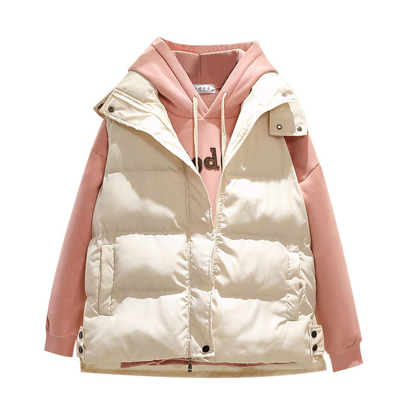 Vesta de dama cu nasturi si buzunare in doua culori