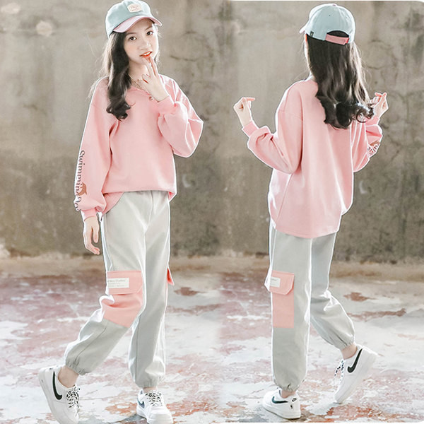 Set larg de dama cu buzunare in doua culori