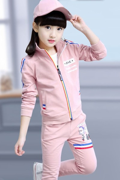 Set copii model nou din doua piese in roz si rosu