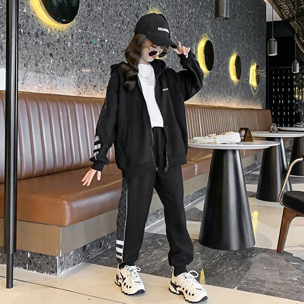 Set zilnic pentru copii pentru fete în negru