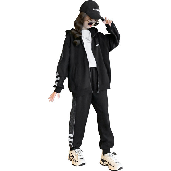 Set zilnic pentru copii pentru fete în negru