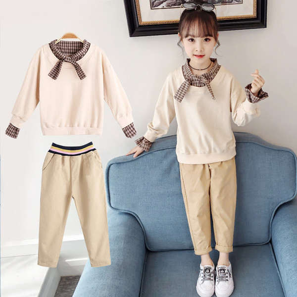 Set de bluza pentru copii cu panglica si pantaloni