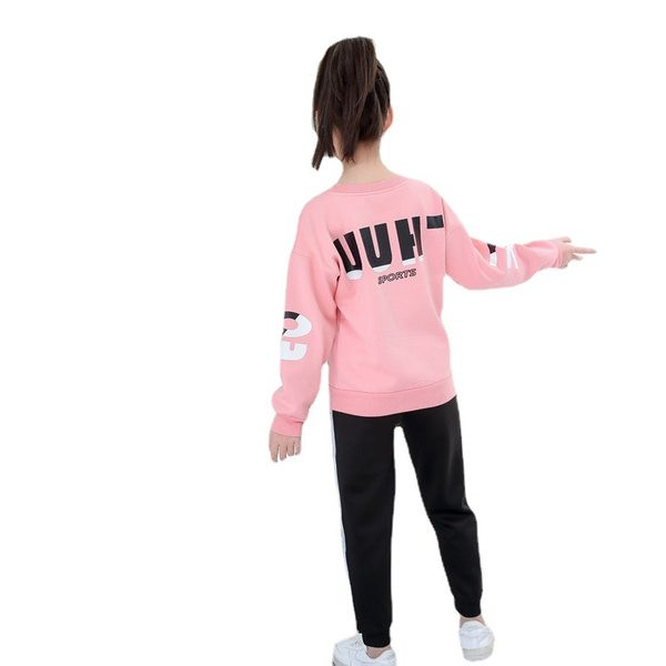 Set sport pentru copii din două părți pentru fete cu inscripție