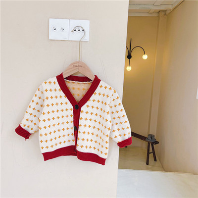 Set de toamna pentru copii din trei parti vesta, bluza si blugi pentru fete