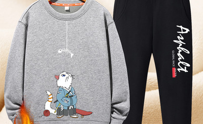 Set captusit copii pentru baieti in doua parti cu aplicare de culoare