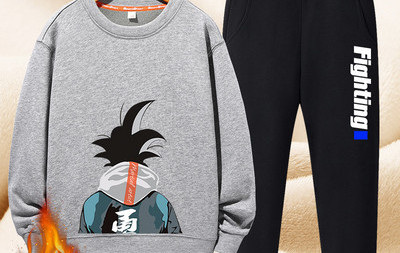 Set captusit copii pentru baieti in doua parti cu aplicare de culoare