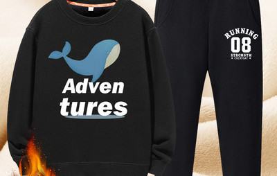 Set captusit copii pentru baieti in doua parti cu aplicare de culoare