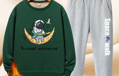 Set captusit copii pentru baieti in doua parti cu aplicare de culoare