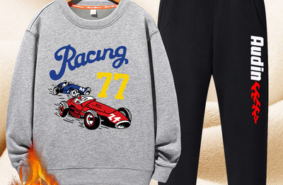 Set captusit copii pentru baieti in doua parti cu aplicare de culoare