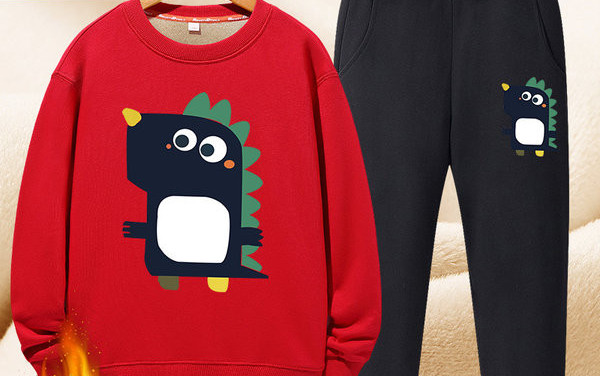 Set captusit copii pentru baieti in doua parti cu aplicare de culoare