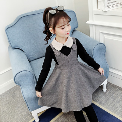 Dječja haljina za djevojčice primjerena za jesen