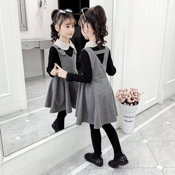 Dječja haljina za djevojčice primjerena za jesen