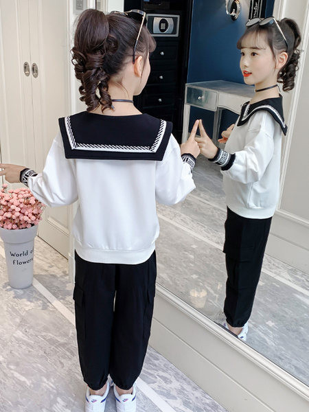 Dječji set za djevojčice u crno-bijeloj boji