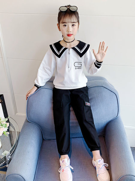 Dječji set za djevojčice u crno-bijeloj boji