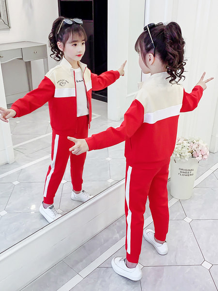 Set zilnic pentru fete în roșu și negru