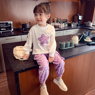 Set pentru copii din două părți bluză cu aplicație și pantaloni