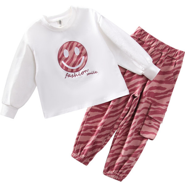 Set pentru copii din două părți bluză cu aplicație și pantaloni