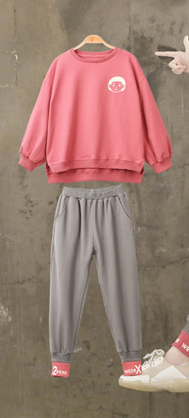 Set de bluză pentru copii cu mâneci lungi și pantaloni largi