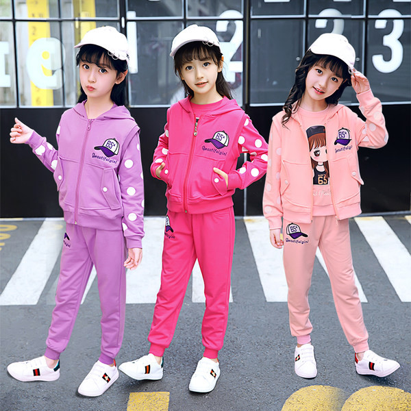 Set zilnic pentru copii pentru fete în trei părți