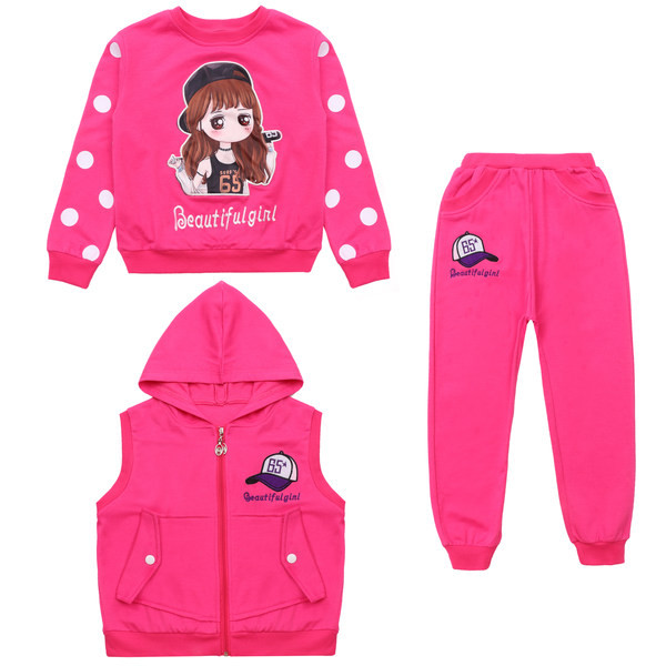 Set zilnic pentru copii pentru fete în trei părți