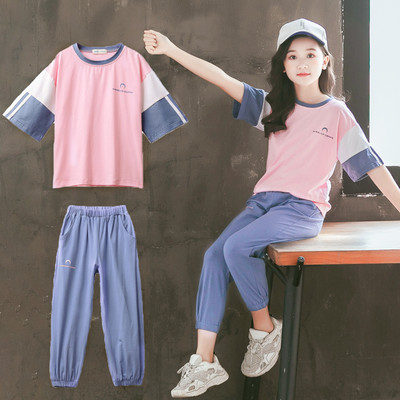 Παιδικό casual σετ - T-shirt με κοντό μανίκι και αθλητικό παντελόνι