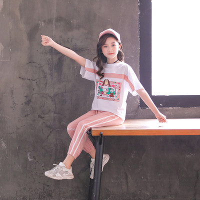 Παιδικό casual σετ - T-shirt με κοντό μανίκι και αθλητικό παντελόνι