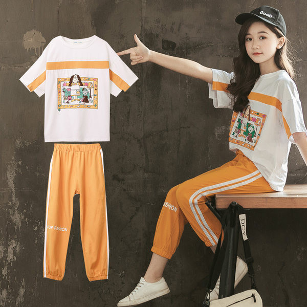 Παιδικό casual σετ - T-shirt με κοντό μανίκι και αθλητικό παντελόνι