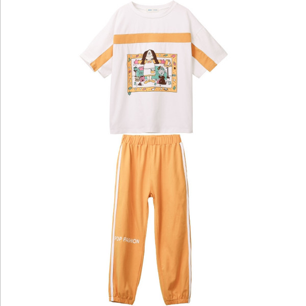 Παιδικό casual σετ - T-shirt με κοντό μανίκι και αθλητικό παντελόνι