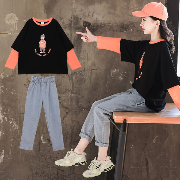 Καθημερινό παιδικό σετ μπλούζα και τζιν