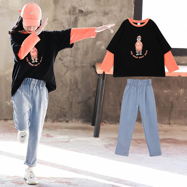 Καθημερινό παιδικό σετ μπλούζα και τζιν
