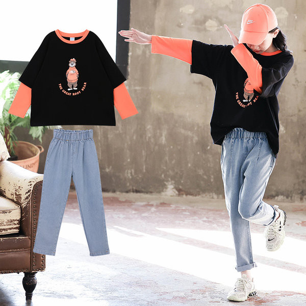 Καθημερινό παιδικό σετ μπλούζα και τζιν