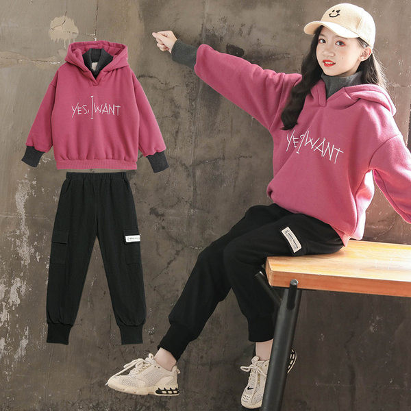 Καθημερινό παιδικό σετ μπλούζα  με κουκούλα και παντελόνι