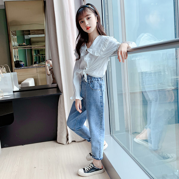 Μοντέρνο παιδικό σετ πουκάμισο και τζιν