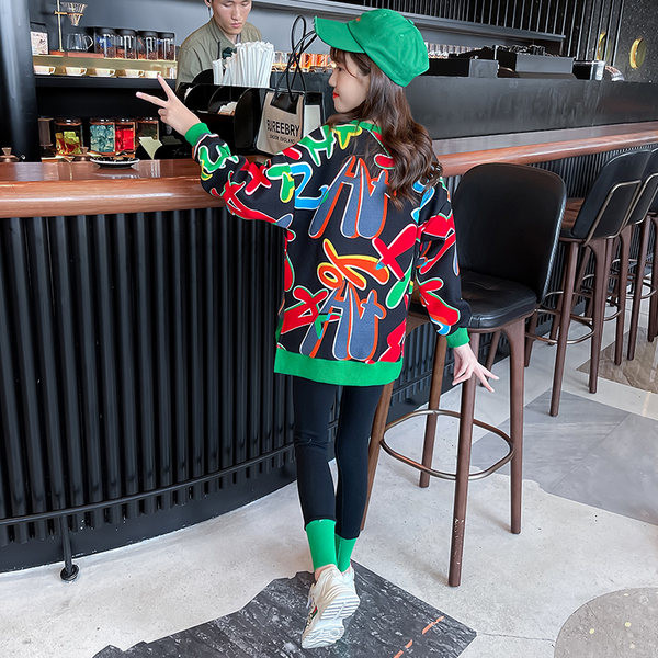 Set de bluză și jambiere colorate pentru copii pentru fete