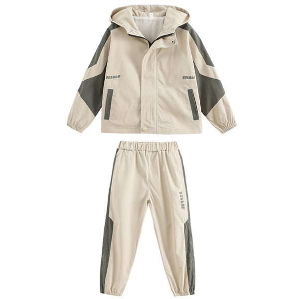 Καθημερινό παιδικό σετ για κορίτσια σε μπεζ χρώμα