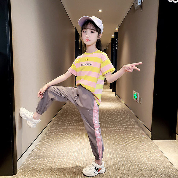 Set casual pentru copii model nou bluza si pantaloni in carouri