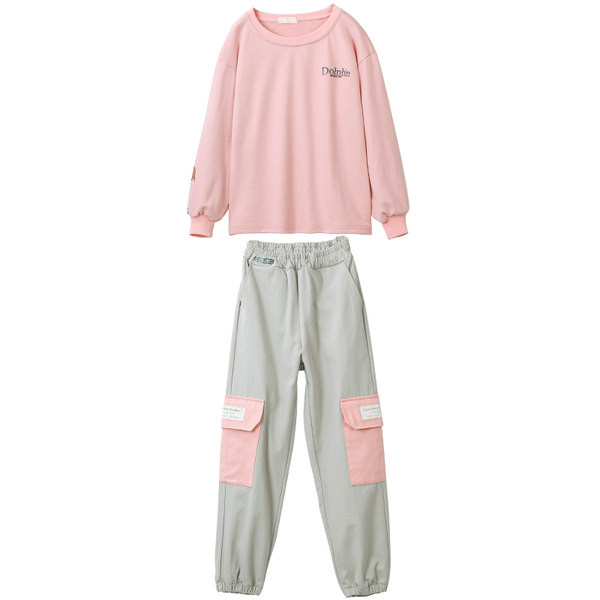 Set pentru copii de zi cu zi din două părți - o bluză cu mâneci lungi și pantaloni sport