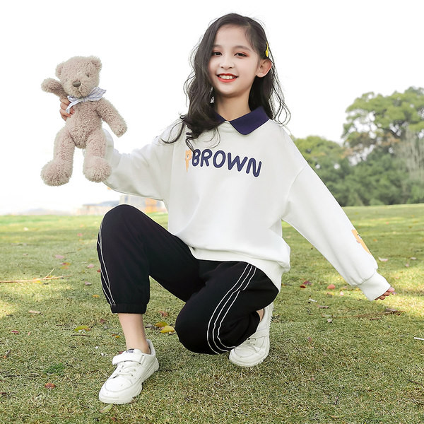 Αθλητικό-καθημερινό σετ για κορίτσια με επιγραφή