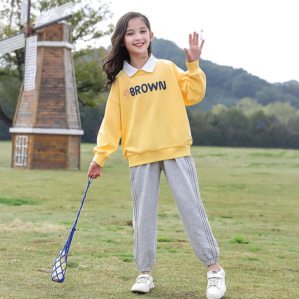 Αθλητικό-καθημερινό σετ για κορίτσια με επιγραφή