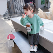 Παιδικό καθημερινό σετ - μπλούζα και ριγέ παντελόνι