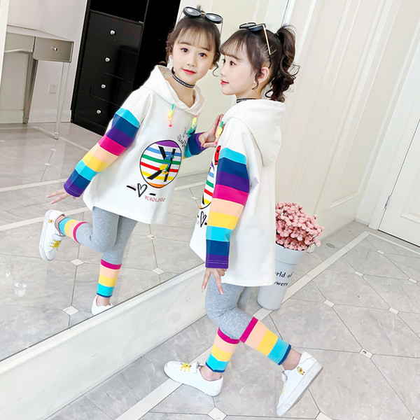 Παιδικό κολάν για κορίτσια - μακριά μπλούζα και κολάν