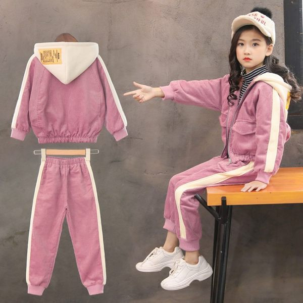 Παιδικό σετ κοτλέ για κορίτσια σε δύο μέρη