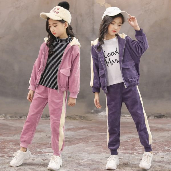 Παιδικό σετ κοτλέ για κορίτσια σε δύο μέρη