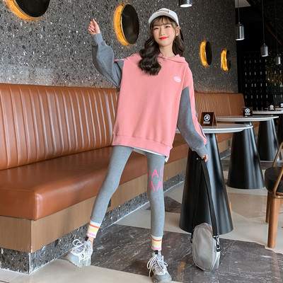 Σετ παιδικό κολάν και φαρδιά μπλούζα με κουκούλα